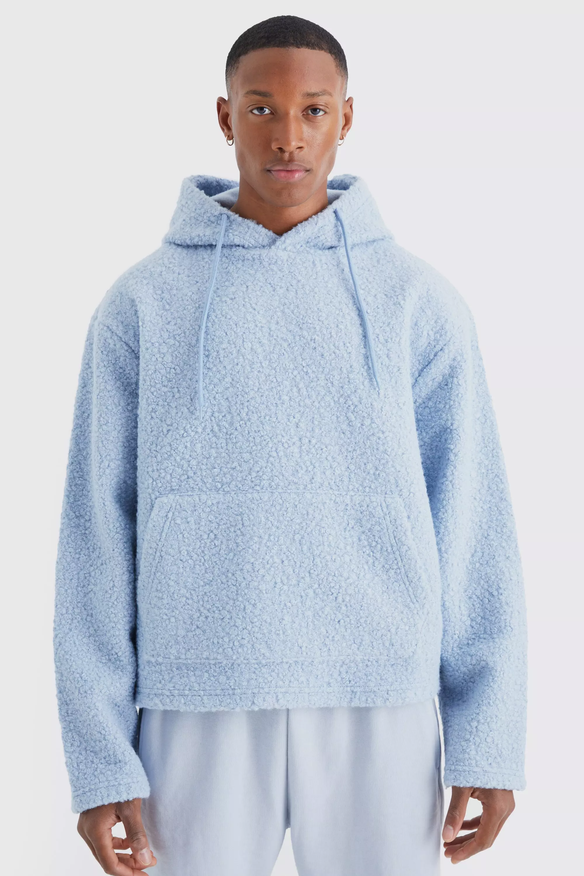 Pastel blue oversized online hoodie